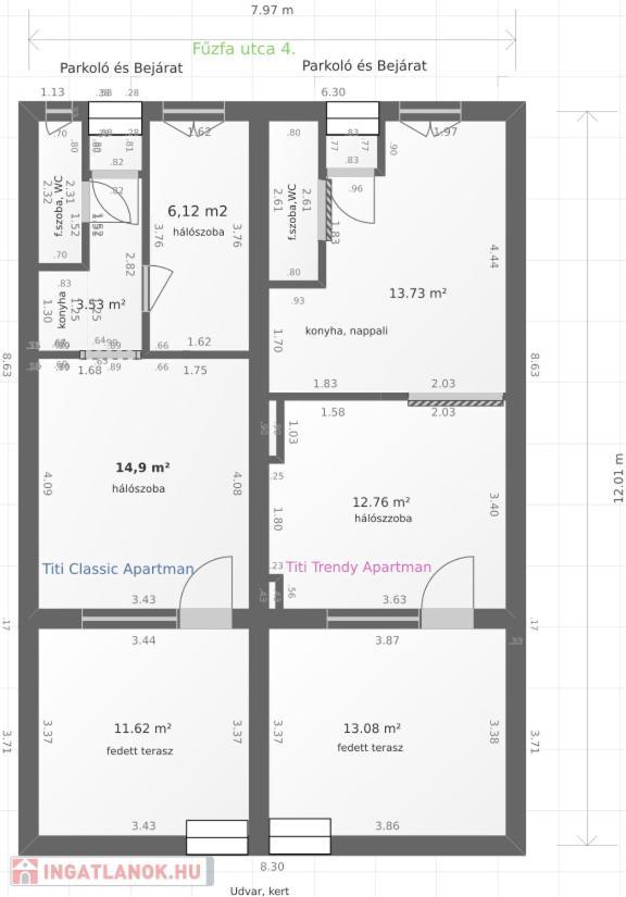 Titi Classic & Trendy Apartman Бік Екстер'єр фото